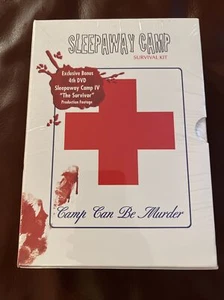 SEALED - SLEEPAWAY CAMP Survival Kit RECALLED Red Cross Anchor Bay 4 DVD Box Set - Picture 1 of 2