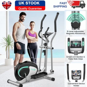 Cross Trainer Elliptical Machine Exercise Bike Adjustable with LCD Monitor UK - Picture 1 of 13