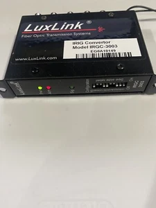 LuxLink Fiber Optic IRIG Converter Model IRGC-3003 - Picture 1 of 5