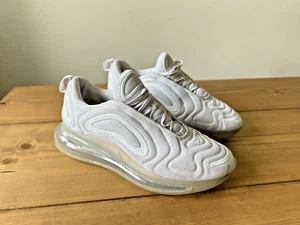 Nike Air Max 720 Pure Platinum All White Trainers Mens Size UK 7 EU 41 - Picture 1 of 13
