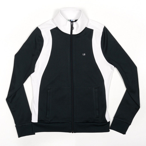 Tory Burch Sport Color Block Track Giacca Tasche Verde Bianco 17161 Donna XS