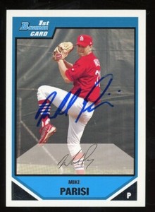 2007 Bowman MIKE PARISI Signed Card autograph AUTO CARDINALS