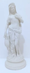 Antique Parian Ware Victorian Large 14" Figurine of Sappho (Archaic Greek Poet) - Picture 1 of 17