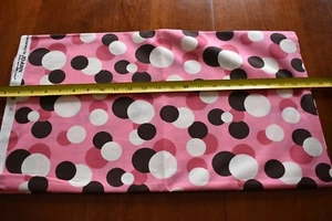 34" Long, Large Pink Brown & White Polka-Dots on Pink Quilt Cotton, Jo-Ann,N2853 - Picture 1 of 6