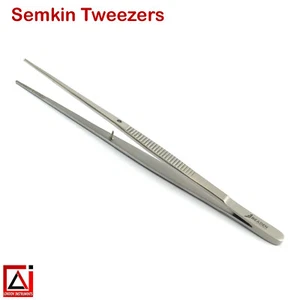 Pinzas quirúrgicas Semkin pinzas para tejido de apósito punta dentada alicates laboratorio - Imagen 1 de 5