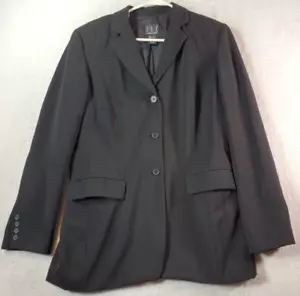 INC International Concepts Blazer Womens Size 10 Black Single Breasted 3 Button - Picture 1 of 9
