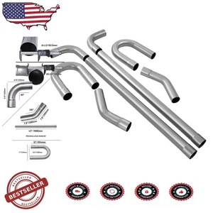 High-Quality DIY Exhaust Pipe Kit - 8PCS 2.5" Stainless Steel for Custom Designs - Foto 1 di 10