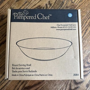 Pampered Chef Simple Additions Round Serving Bowl #3084 - NIB - Picture 1 of 4