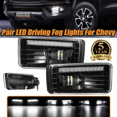 Par de luzes de neblina de LED para Chevy Silverado 1500 2500 3500/Avalanche/Suburban 07-14 - Imagem 1 de 4