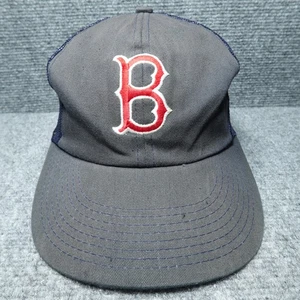 Gorra gorra vintage de los Medias Rojas de Boston espalda a presión para hombre azul MLB béisbol camionero años 90 - Imagen 1 de 9