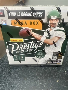 2023 Panini Prestige NFL Football Factory Sealed Mega Box 6 Packs 7 Cards - Bild 1 von 2