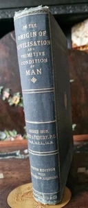 On The Origin Of Civilisation And Primitive Condition Of Man- 1902 Hardback Book - Picture 1 of 24
