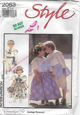 C72 STYLE 2063: CHILD'S JACKET/SHIRT, SKIRT & PANTS SIZE 3-8 SEWING PATTERN - Image 1 of 3