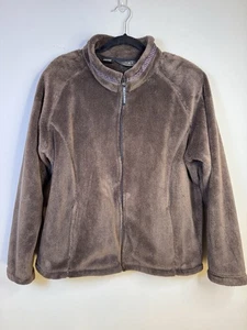 Chaqueta polar Black Diamond para mujer marrón bolsillos con cremallera completa hecha en EE. UU. 2X - Imagen 1 de 13