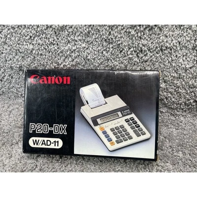 Canon Electric Calculator P20 DX Adding Machine AD 11 Power Adapter New - Image 1 of 4