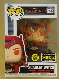 Signed Elizabeth Olsen Autographed Scarlet Witch Wanda Vision Funko Pop SWAU COA - Picture 1 of 12