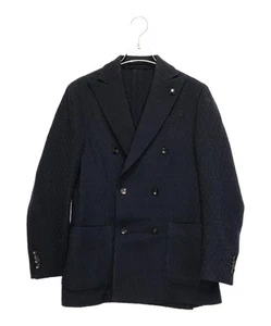 LARDINI Wool 3B tailored jacket Size: 42 Navy JK69 Men - Picture 1 of 6
