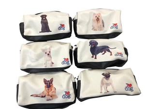 POCHETTE TROUSSE PORTA TRUCCO ASTUCCIO ECOPELLE SOGGETTO CANI CM 18X10X7 - Imagen 1 de 13