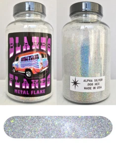 Blakes Metal Flake .008 Alpha Silver prismatic Hot Rod custom automotive 5oz jar - Picture 1 of 2