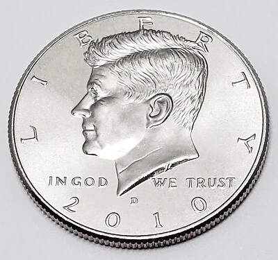 2010 D KENNEDY HALF DOLLAR  AVE CIRCULATED **FREE SHIPPING** - Image 1 of 2