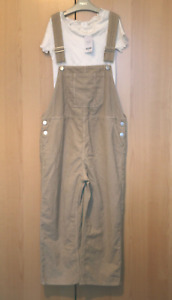 Next Girls Ecru Top & Beige Cord Relaxed Fit Dungarees Top Age 11 Years BNBWT