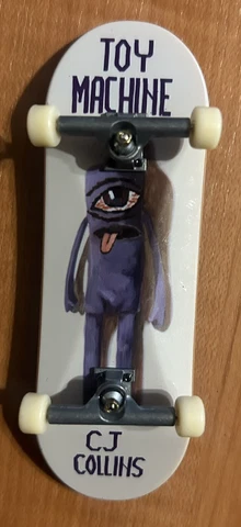 Tech Deck 2021 Volcom + Toy Machine CJ Collins Purple Monster- Fingerboard Cover