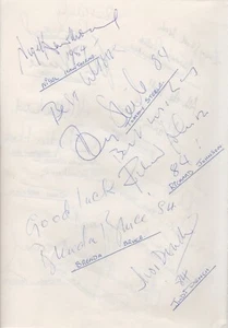 15 AUTOGRAPHS FROM 1984 - GREAT NAMES INCL HAWTHORNE, STEELE, DENCH & MORE - Picture 1 of 2