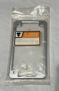 V-Twin 42-0210 Chrome 4" x 7" License Plate Frame for Motorcycles - Picture 1 of 5