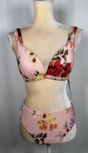 Antonio Melani Women Swimsuit Large Two Piece Bikini Hipster Floral PinkNew $168 - Picture 1 of 11
