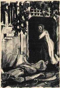 GATTENMORD im ORIENT - Walther Albert RENZING  OriginalLithographie 1925 - Picture 1 of 1