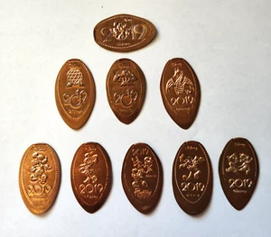 Complete Set of 9 2019 Disney World Pressed Pre-1982 Pennies ~ RARE AND RETIRED - Picture 1 of 10