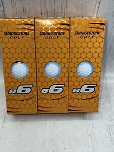 Bridgestone e6 Golf Balls 3 Packs Of 3 White Soft Feel, Long Distance New