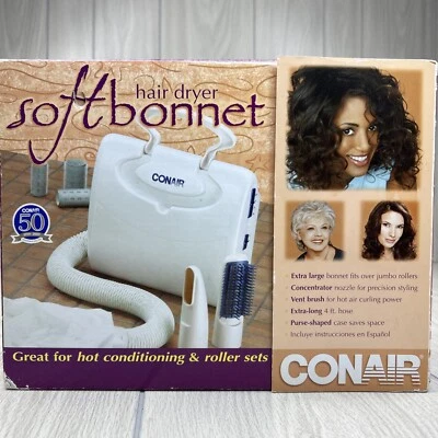 Secador de pelo con capó suave portátil con capucha Conair peinado CapVent cepillo volumen NUEVO Foto 1 de 4