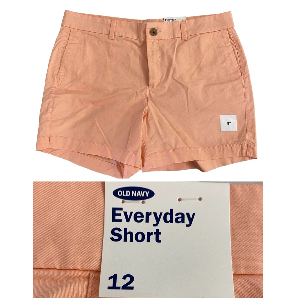 Pantalones Cortos Old Navy Para Mujer Talla 12 Naranja Todos los Días Playa Picnic Barbacoa Vacaciones Crucero Foto 1 de 4