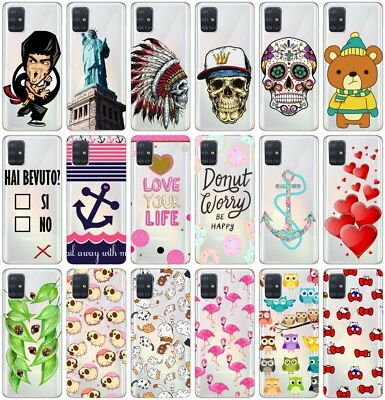 Custodia Cover per ZTE Blade A71 TPU Trasparente silicone morbida fantasia T3  - Immagine 1 di 2