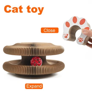 Cat Accordion Magic Organ Cat Scratching Board Cat Toy Kitty Kurlz Cat Toy Ball - Picture 1 of 12