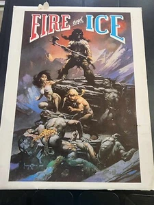 Frank Frazetta Limited Edition Fire and Ice Movie Illustration Portfolio Print - Picture 1 of 3