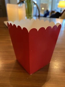 Mini Red Popcorn Boxes NIB - Party Supplies - 12 Pieces - Picture 1 of 4