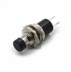 Nuevo mini interruptor negro botón pulsador encendido/apagado sin bloqueo PBS-110 #A7 10 piezas - Imagen 1 de 4