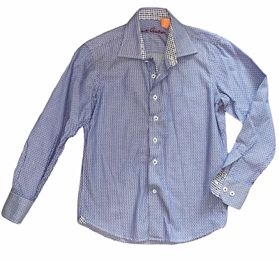 Robert Graham boys bubble knit button down dress shirt 8 - Image 1 of 4