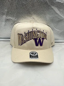 Washington Huskies NCAA '47 Brand Natural Wave Hitch Adjustable Hat - Picture 1 of 5