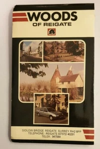 WOODS OF REIGATE Vintage 1980's Style Fold up Map of Reigate in Surrey, England. - Picture 1 of 5