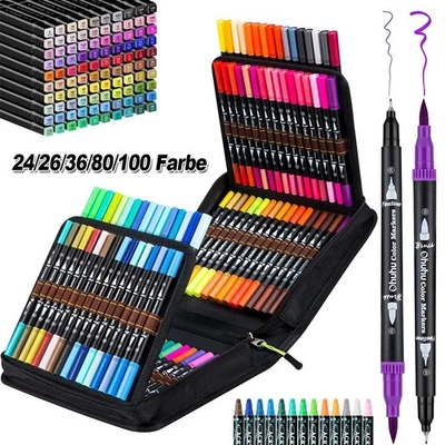 24/26/36/80/100 Farbe Acrylstifte Für Steine Acrylstifte Marker Stifte Permanent - Bild 1 von 4