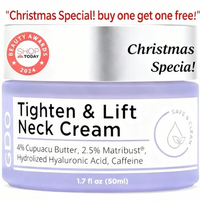 GDO Tighten and Lift Neck Cream Firming Anti-Aging 1.7oz- Clinically Tested - Image 1 of 4