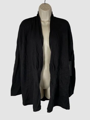 Donna Karan New York Mujer Negro Lana Frente Abierto Cárdigan Suéter Talla M Foto 1 de 2