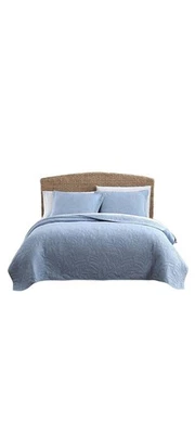 Edredón liso Twin Costa Sera azul - Tommy Bahama: hojas, peso medio Foto 1 de 4