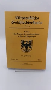 Verein für Familienforschung in Ost- und Westpreußen (Hrsg.) Altpreußische Ge.. - Bild 1 von 3