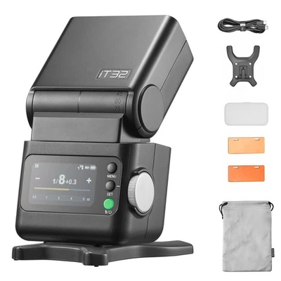Godox iT32 TTL On-Camera Flash Light Speedlite for Canon Sony Nikon Fuji Olympus - Image 1 of 4