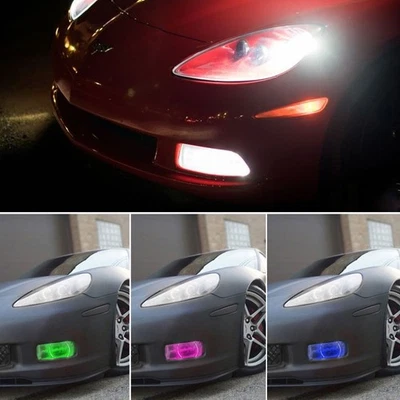For 2005-2013 Corvette C6 - LED Fog Lights Bulbs Conversion Kit Red / White 2pcs - Image 1 of 4