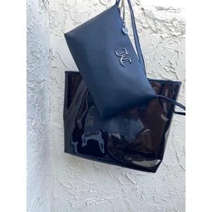Juicy Couture Bag | Set Tote Gelato Nero Lucido | PVC con Sacchetto - Foto 1 di 5